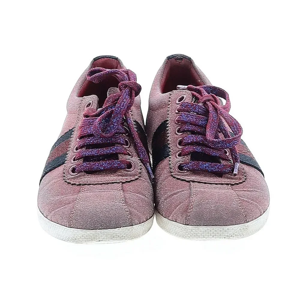 Authentic GUCCI Bambi Glitter Pink Ace Sparkle Studded Sneakers Size EU 35/US 5 - Picture 2 of 11